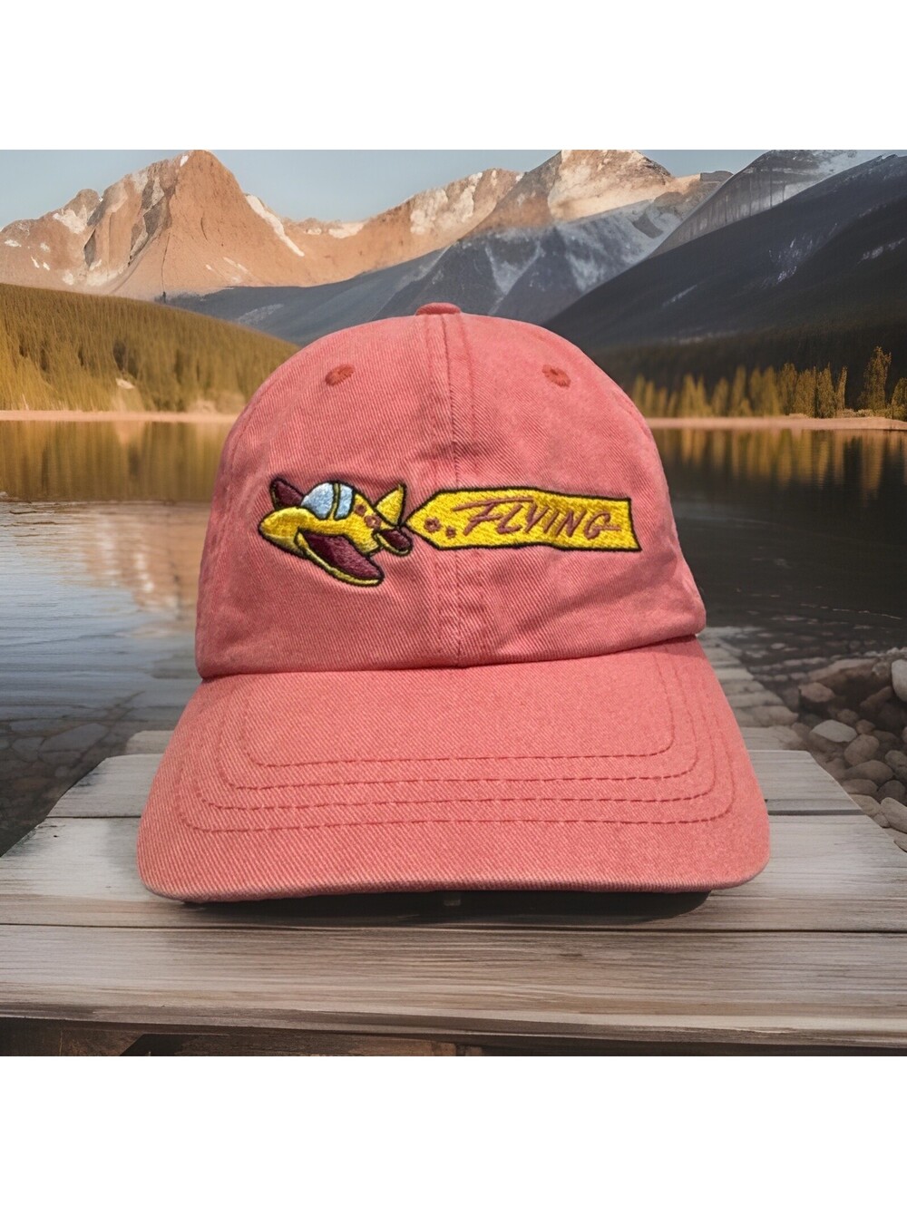 Cessna Single Engine Tail Dragger Banner Towing “Flying” Pink Baseball Cap